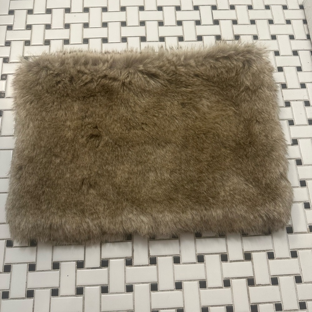 Calvin Klein Gray Faux Fur Accessory